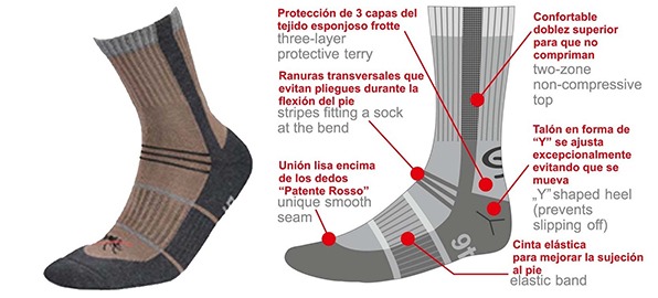 Calcetines DeoMed con tratamiento antimosquitos y antigarrapatas