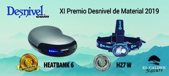 El Heatbank 6 de Zippo y la frontal H27 W de Olight, galardonados en los Premios Desnivel 2019